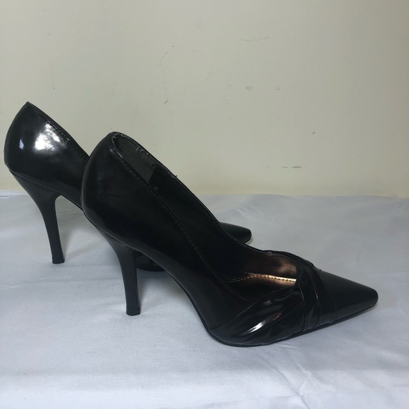 Paprika Chocolate Brown Pointed-Toe Patent leather Women's Pumps - Picture 3 of 5